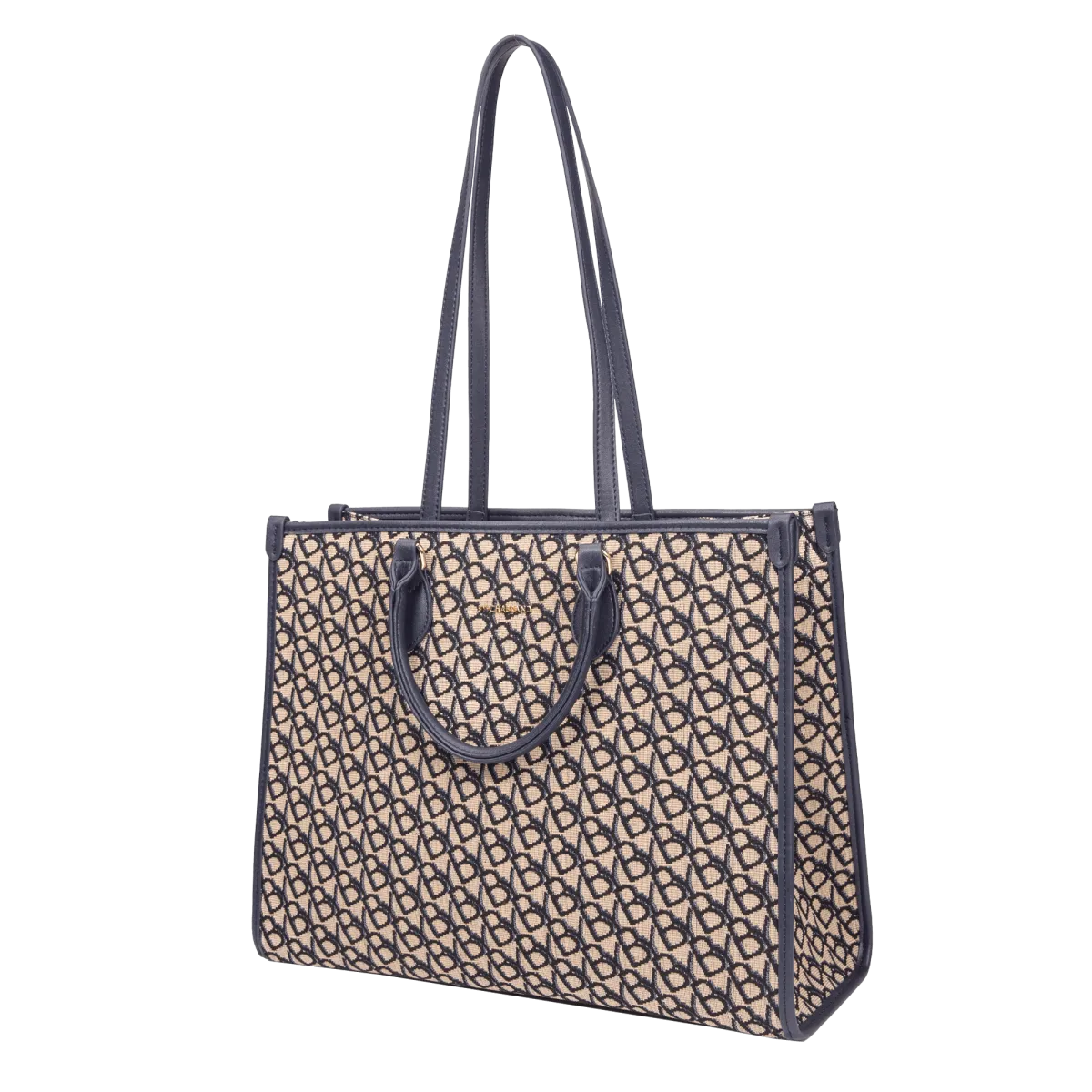 Shopping bleu en synthétique monogrammé